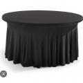 Location table ronde + housse noire