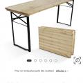 Table double pliante de 180 sur 70cm de large (très pratique)